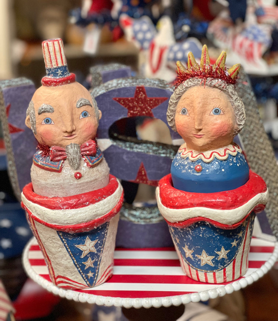Johanna Parker Uncle Sam & Lady Liberty containers