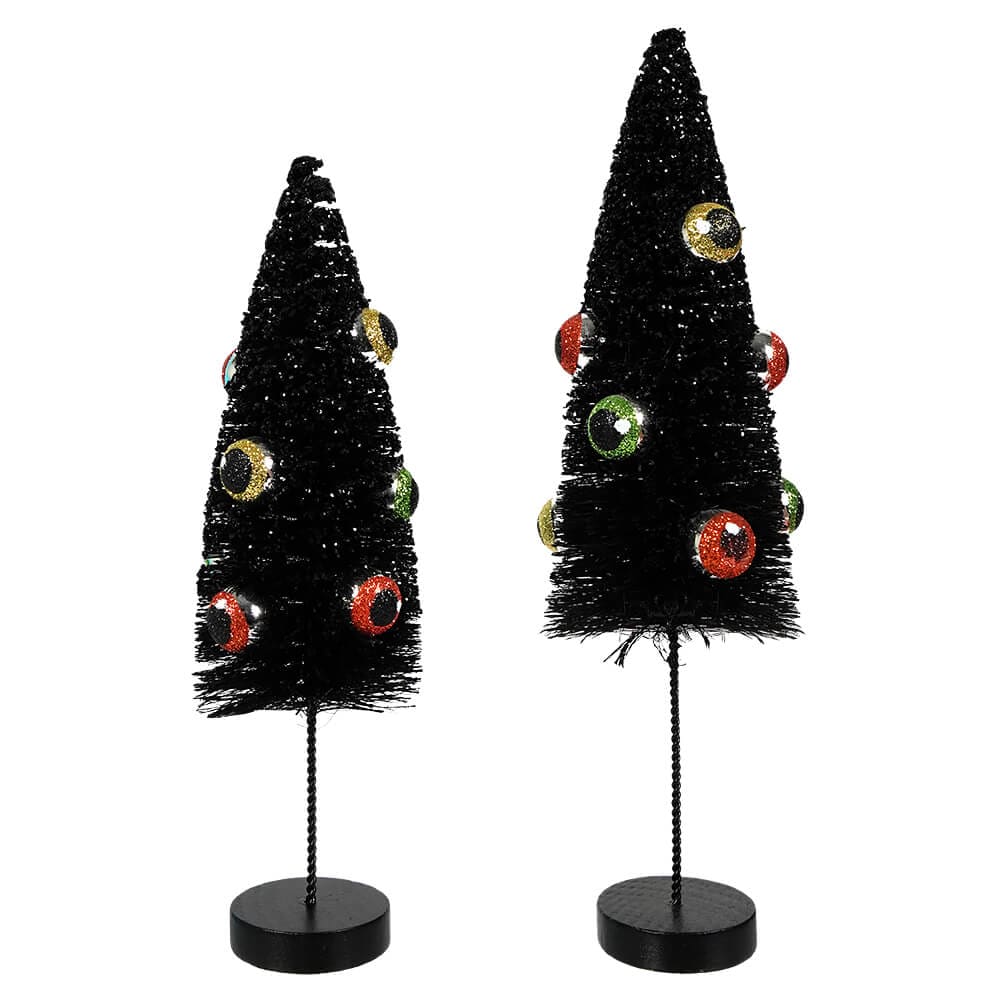 Eerie Eyeball Bottle Brush Trees Set/2