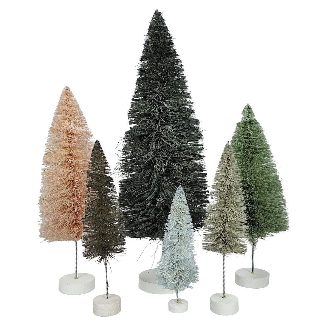 Grey Spectrum Rainbow Trees Set/6