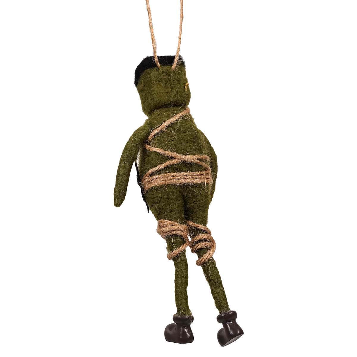 Bowlegged Frankenstein Halloween Character Felt Ornament