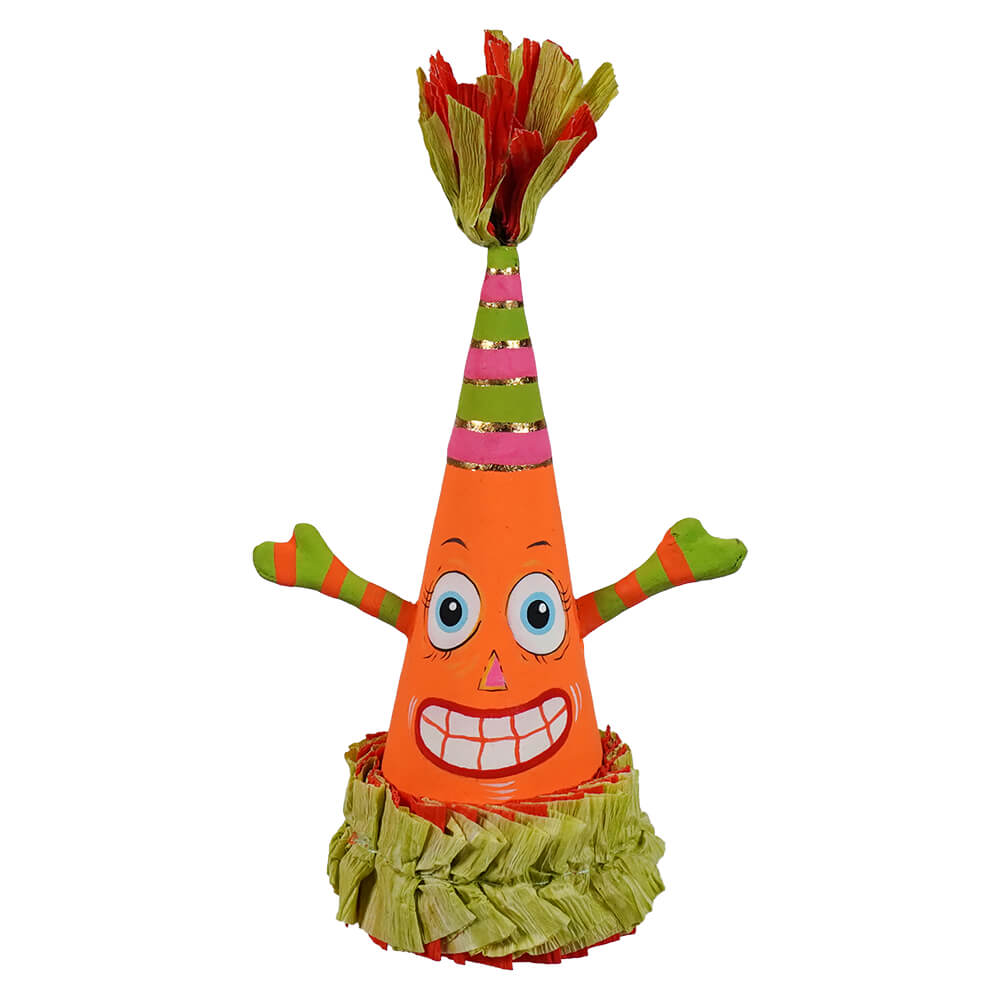 5" Spooky Pumpkin Mini Cone Party Hat