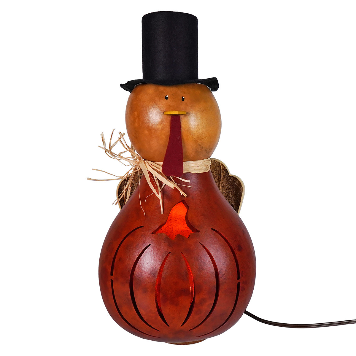 Theodore -  Large Lighted Turkey Gourd