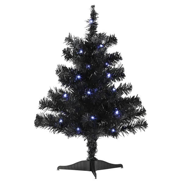 Mini Black Tree Pre-lit - Halloween
