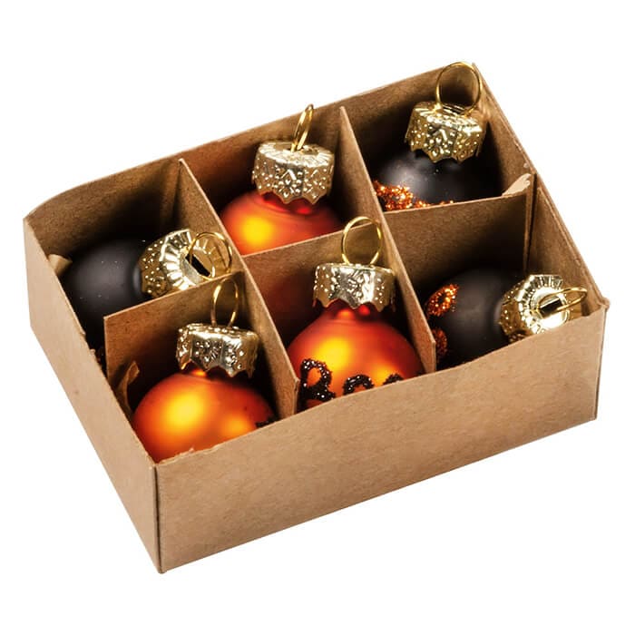 Mini Spooky, Boo & Eek Ornaments Set/6