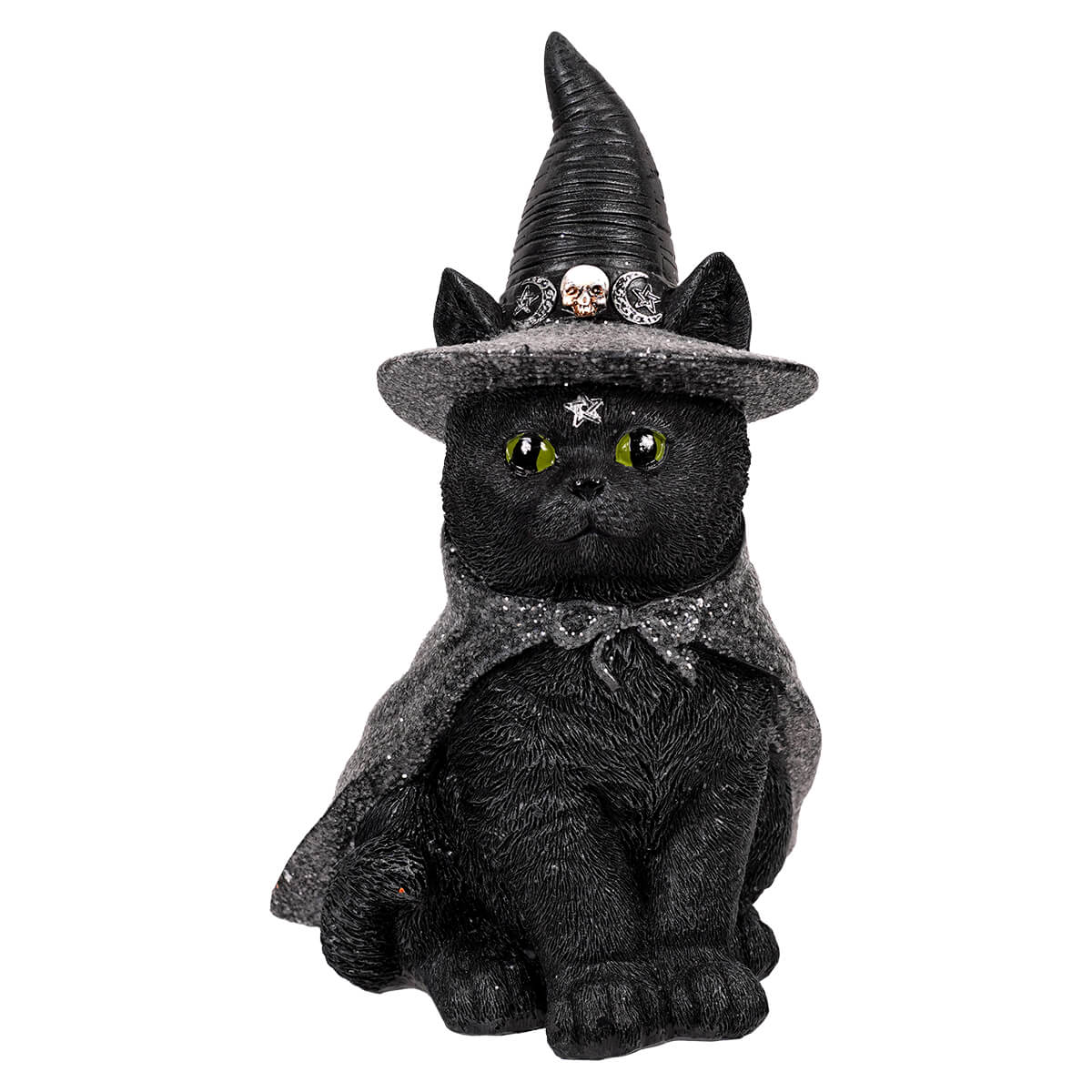Resin Gothic Black Cat Witch Figurine
