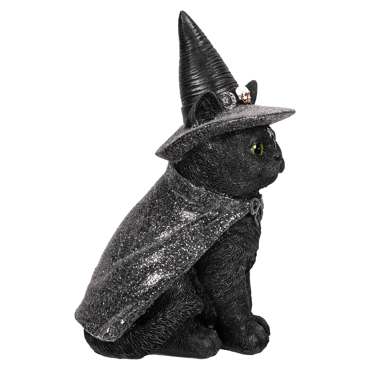 Resin Gothic Black Cat Witch Figurine