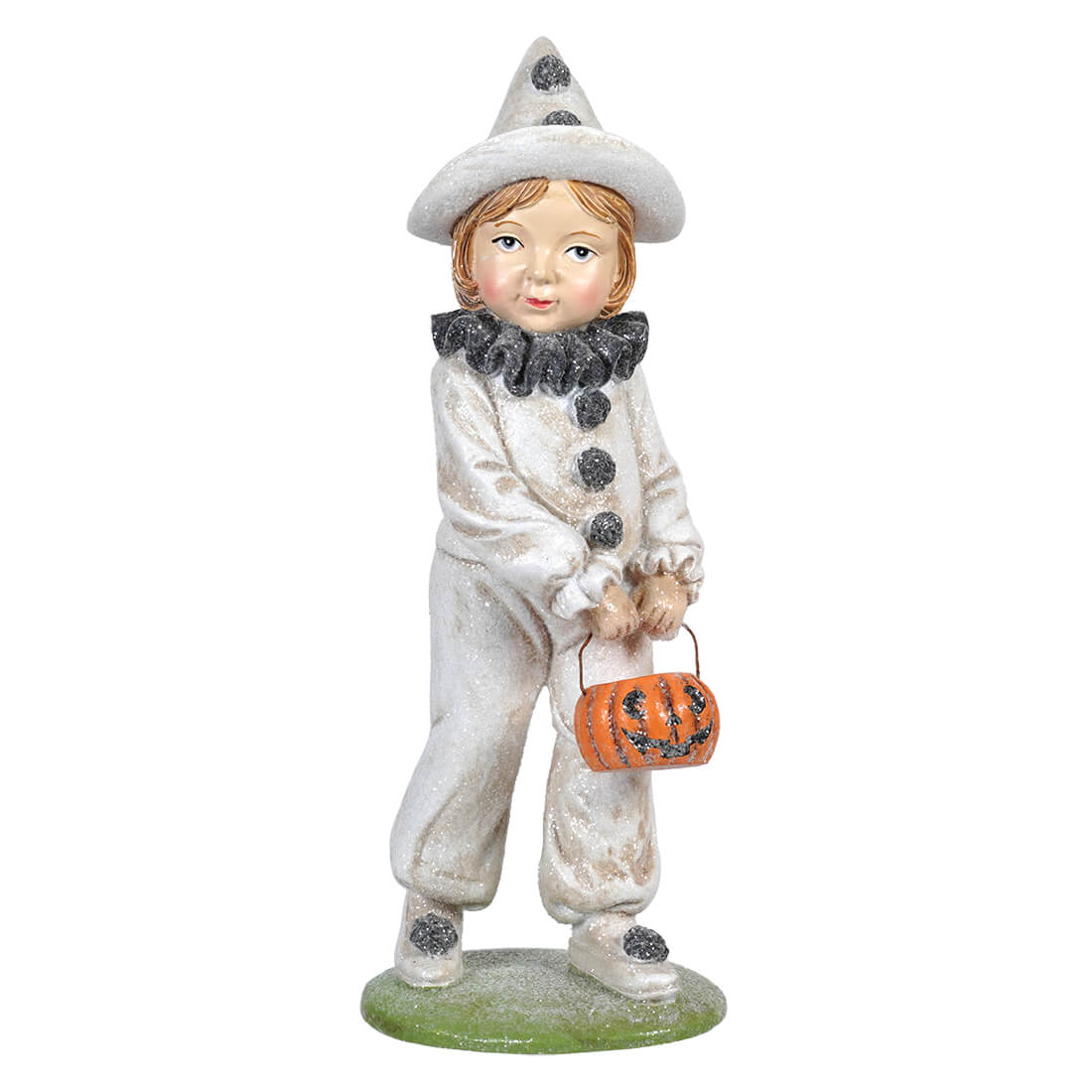 8" Resin Clown Costume Trick-Or-Treater Figurine