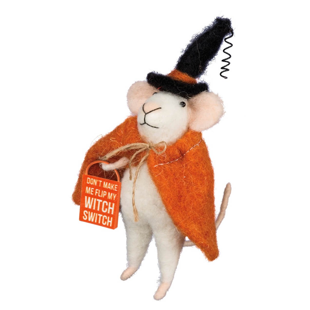 Witch Switch Mouse Critter Ornament