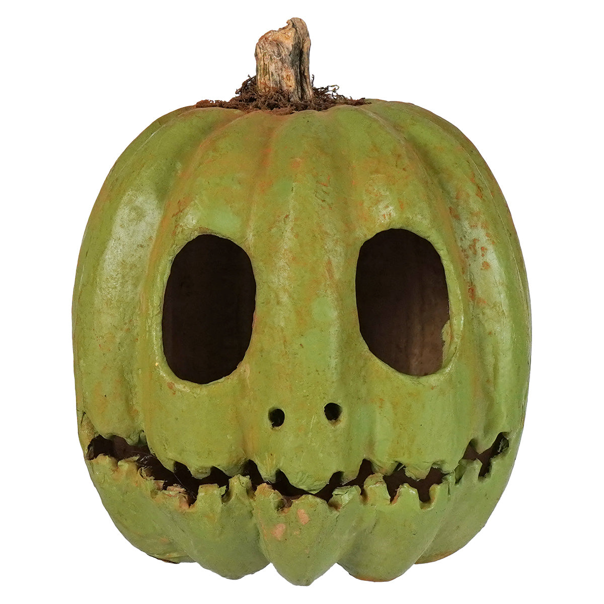 Green Ghost Faced Pumpkin