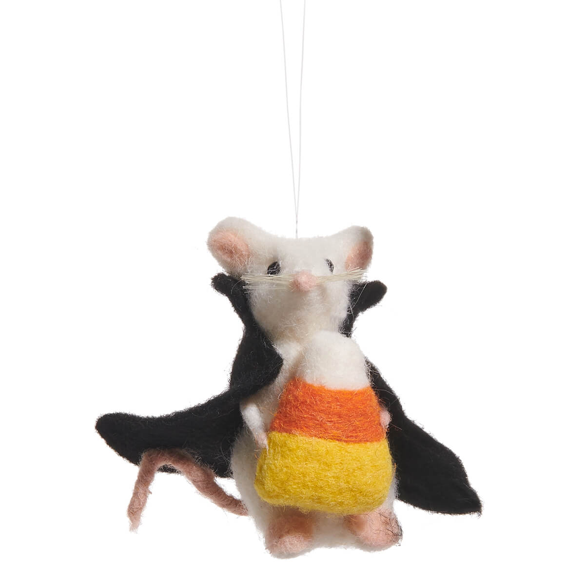 Vampire Holding Candy Corn Halloween Costume Mouse Ornament