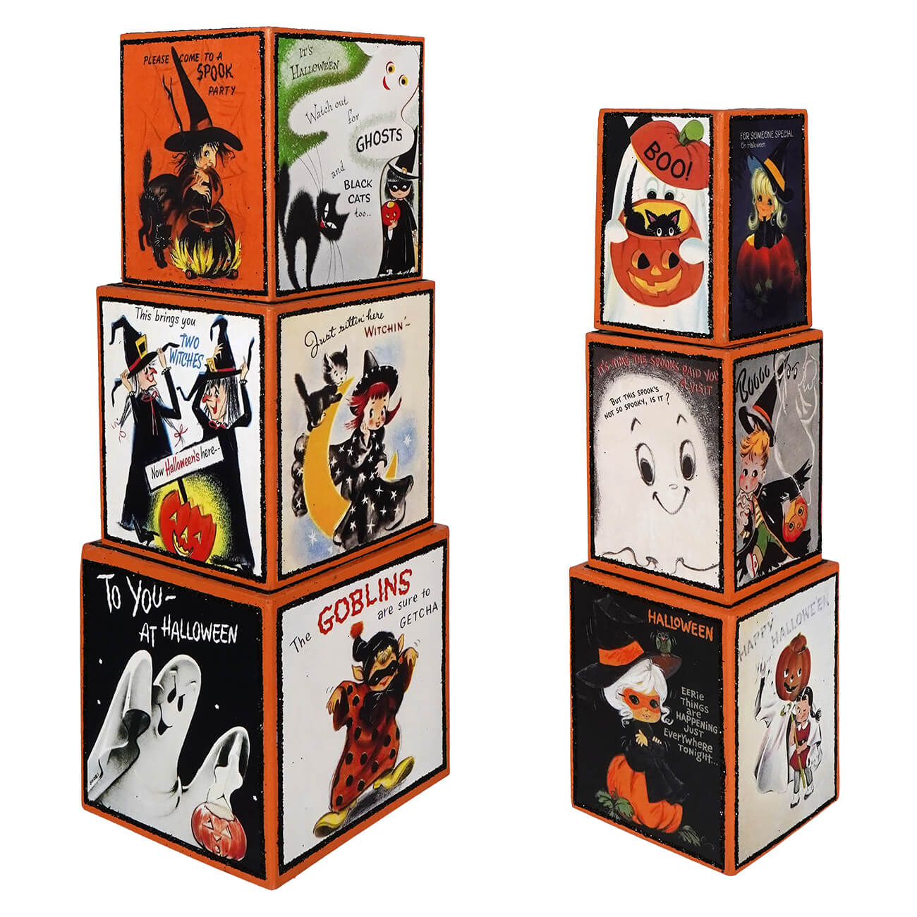Retro Halloween Stacking Blocks Set/6