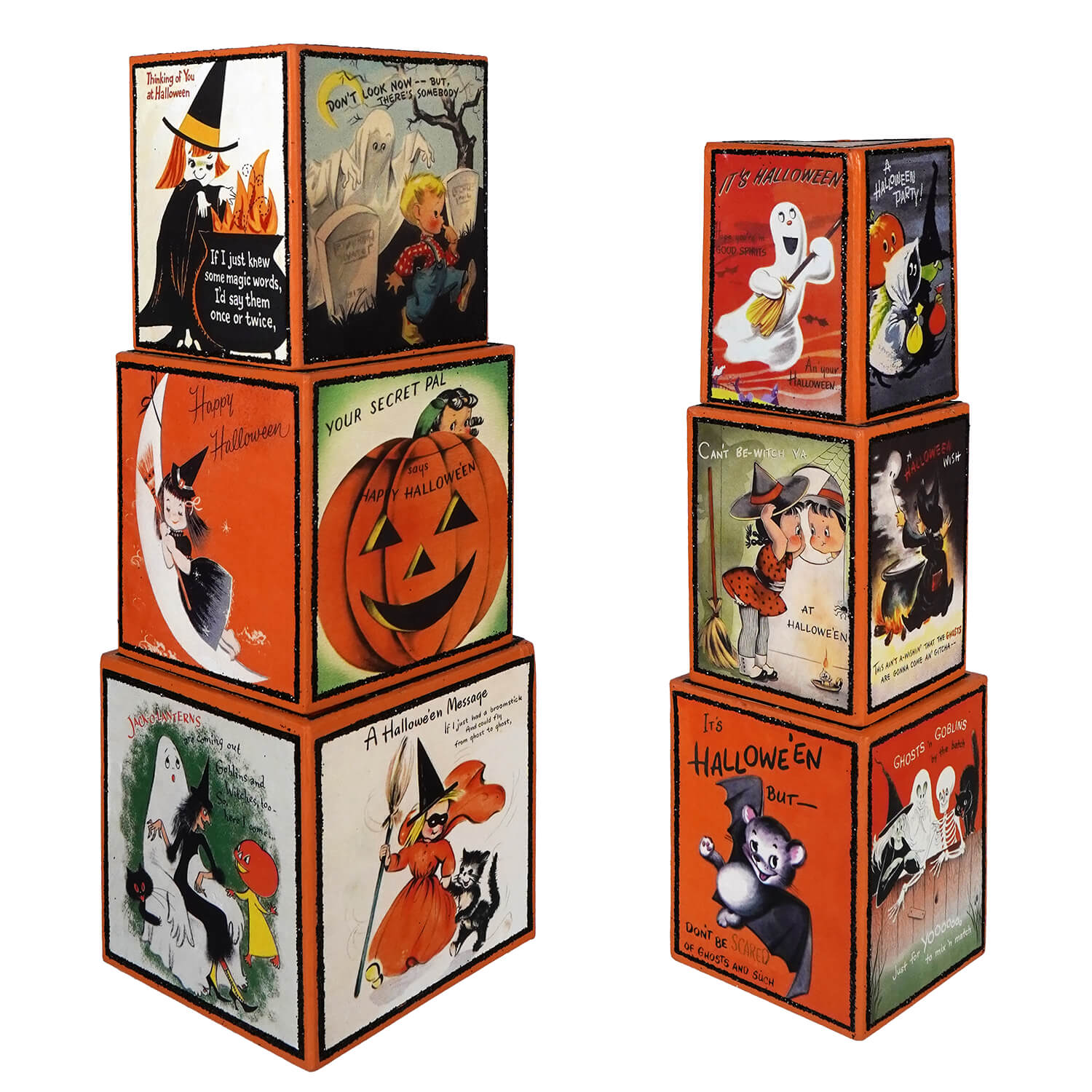 Retro Halloween Stacking Blocks Set/6