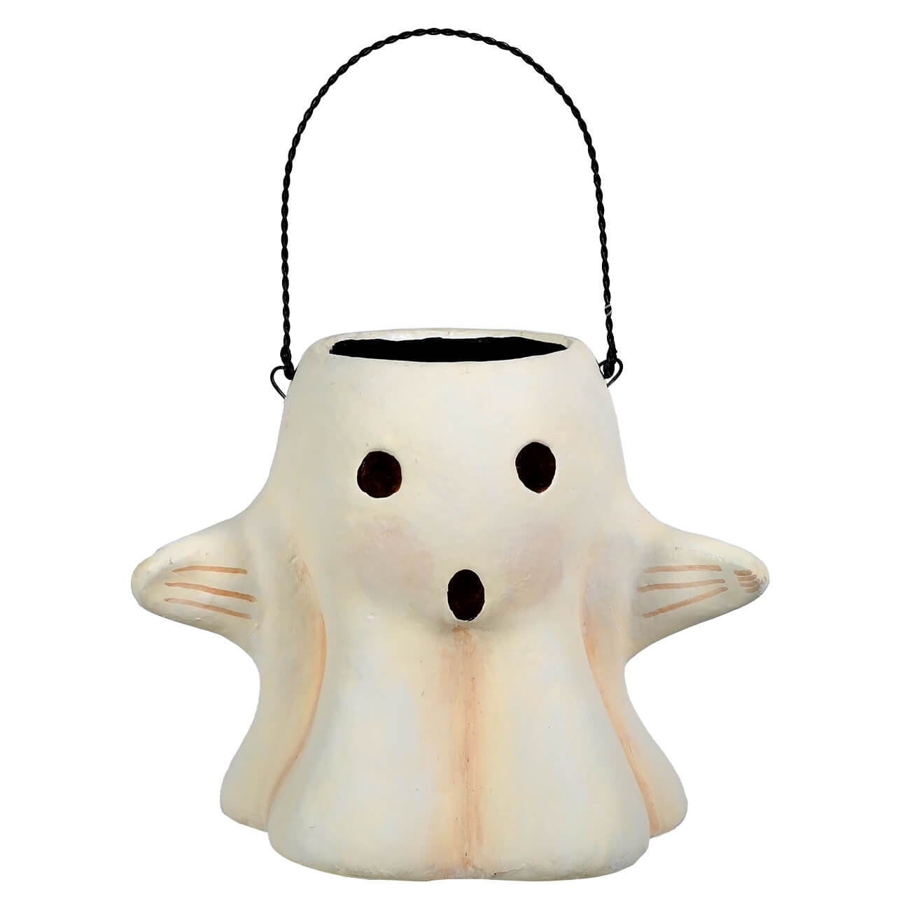 Paper Mache Ghost Bucket